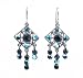 Earrings - E169 - Crystal Diamond Drop ~ Montana Blue