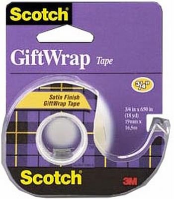 3M Scotch Tape Gift Wrap .75 X 650 (12-Pack)