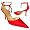 Borgo degli Ulivi Red Satin Evening Pump Shoes w/Stingray Pendant 5.5 US | 3 UK | 36 EU