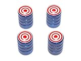 Target - Bullseye Sniper Tire Valve Stem Caps - Blue Target - Bullseye Sniper Tire Valve Stem Caps - Blue