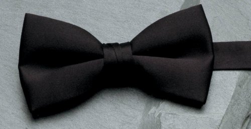 Black Kids Satin Bow Ties - Adjustable