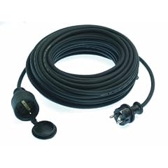 as - Schwabe 60315 Gummi-Verl�ngerung, 15m H05RR-F 3G1,5, schwarz, IP44 Aussenbereich