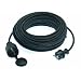 as - Schwabe 60315 Gummi-Verl�ngerung, 15m H05RR-F 3G1,5, schwarz, IP44 Aussenbereich