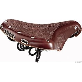 Buy Brooks B18 Lady Antique Brown with Black Steel Rails w Clamp