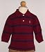 Polo Ralph Lauren Boys Long Sleeve Striped Mesh Polo Shirt with Multicolored Logo