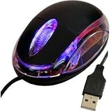 Daffodil WMS106 Mini Souris Optique Plug and Play USB avec Rétro-Éclairage LED - Souris d'Ordinateur avec 3 Boutons, Molette et DPI 800 - Pour Laptop / Notebook / Desktop - Compatible avec Microsoft Windows (7 / XP / Vista) et Apple Mac (OS X +)