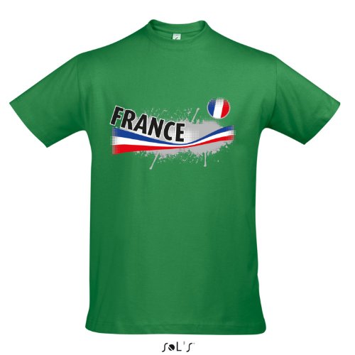 Fanshirt Herren FRANCE, Frankreich Ländershirt EM / WM Trikot S-XXL , Kelly green , XXL