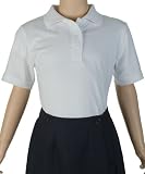 Short Sleeve Knit Pique Polo (Sizes 7-20) - white, 7-8