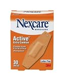 Nexcare Active Extra Cushion Bandage, One Sizes, 30 ct Packages (Pack of 4)