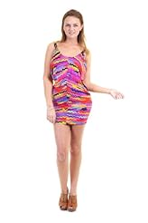 Junior Chevron Print Polyester/Spandex Flowy  Dress
