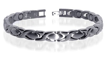New Titanium Magnetic Hugs & Kisses Cute Bracelet 7.5″