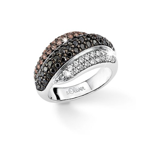 s.Oliver Glam Rock Damen-Ring 925 Sterlingsilber Gr. 58 373654 Preisvergleich