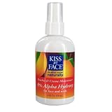 Kiss My Face Peaches & Creme Moisturizer with 8% Alpha Hydroxy Acids, 4-Ounce Bottles (Pack of 3) ~ Kiss My Face