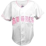 Los Angeles Angels Majestic Youth Pink Baseball Jersey