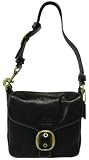 COACH BLEEKER SIGNATURE LG FLAP LEATHER HANDBAG