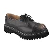 *DIGGER-03, 3 eyelet Blk Shoe W/Grinded Steel Toe