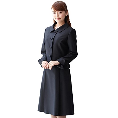 【B-GALLERY】濃紺ステンカラージャケットアンサンブル(160411325)[お受験スーツ 学校訪問 面接 学校行事 カラーフォーマル スーツ ママ 七五三 入学式 入園式 卒業式 卒園式 マザー]