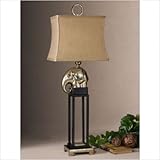 Antiqued Lamp with Champagne Finish