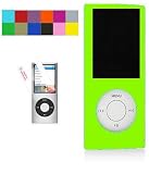 Apple iPod Nano Silicone Case Package for Apple 3rd / 4th Generation Skin Cover + Screen Protector and Wisdom*Courage Neckstrap Compatible with Nike+iPod 4G 4 GB 8 GB 16 GB 16GB (Many color and style available)