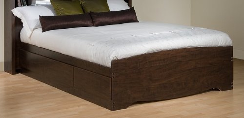 Full Size Platform Storage Bed in Espresso Finish - Prepac Furniture