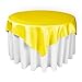 LinenTablecloth 60-Inch Square Satin Overlay Lemon