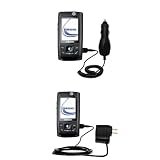 Essential Kit for the Samsung SGH-D820 - includes Car and Wall Charger with Rapid Charge Technology - Gomadic Brand w/ TipExchange Technology