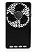 Welltop® Mini Mirror Fan Handheld Pocket Fan Electric Personal Fans 3 Speeds Portable Mini USB 18650 Rechargeable Emergency Power Bank Ultra-thin Summer Fan (Black)