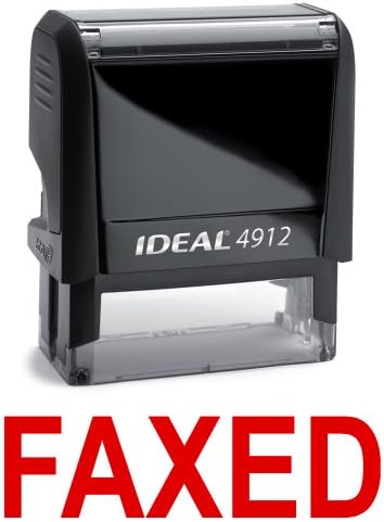 FAXED II Red Office Stock Self-Inking Rubber Stamp