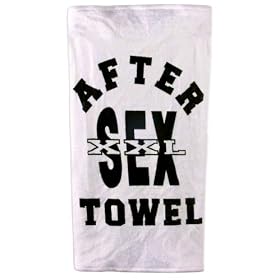 Pipedream Products After Sex Towel, White, Black