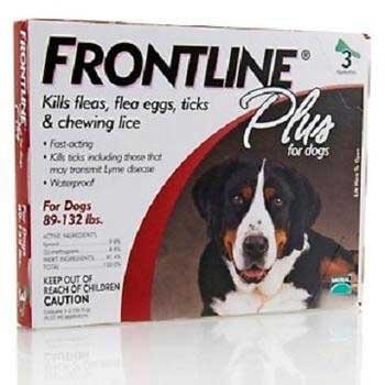 Dog Supplies Frontline Plus Red 89 - 132 Lbs. Xlg 3Pk Dog Supplies Frontline Plus Red 89 - 132 Lbs. Xlg 3Pk
