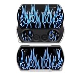 Blue Neon Flames Design Decal Skin Sticker for the Sony PSP Go