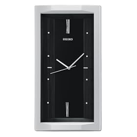 Seiko Wall Quiet Sweep Second Hand Clock Silver Metallic Case #QXA422SLH