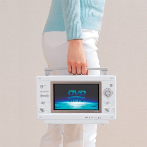 TWINBIRD DVD ZABADY ワンセグチューナー搭載ポータブル防水DVDプレーヤー VD-J713CW セラミックホワイト画像9