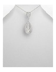 CZ Pendant Necklace In 92.5 Sterling Silver