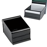 Rexel Agenda Deluxe Card Index Box Capacity 300 Cards 5x3in 127x76mm Charcoal - Ref 26163