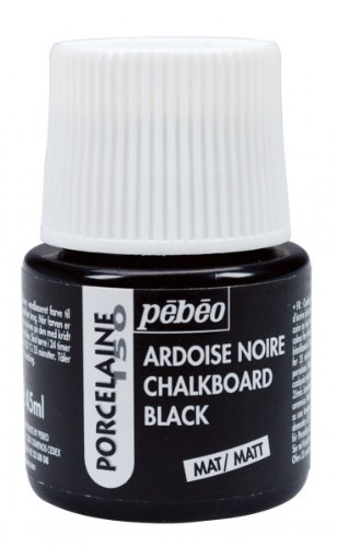 Pebeo Porcelaine 150 China Paint 45-Milliliter Bottle, Chalkboard Black