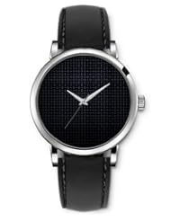 SPRAWL Aanalog Fashion Series Silver Ladies Watches of Genuine Black Leather Strap,Unique Wrist Watch for Women Girls Designed with Scratchy black background with elements