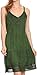 Sakkas Aliney Short Adjustable Spaghetti Strap Sleeveless Embroidered Day Dress