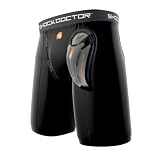 Shock Doctor Boy's Compression Short with Cup Pocket (Small, Black)