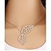 Lowpricenice Double Leaf Pendant, Alloy Choker Necklace, Silver