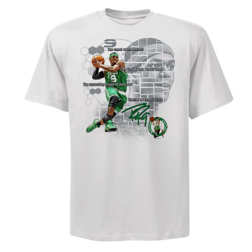 NBA Men's Boston Celtics Rajon Rondo Sound of the Dribble Short Sleeve Basic Tee, White, Medium