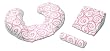 The CozyMe Pillow Retro, Nursing And Infant Development Pillow, Pink Swirl