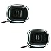 - 2 ITEMS of the BLACK Color with White Trim JJAK4 Premium Hi-Tech Design Bluetooth Headset Pouch Carrying Case - Combo of 2 Cases for Hands-Free Headset Jabra BT125 BT135 BT160 BT185 BT2040 BT3010 BT350 BT5010 EasyGo Extreme BT2045 BT2070 BT2080 BT3030 VBT4050 VBT2050 Nokia BH-803 BH-800 BH-703 BH-700 BH-302 BH-211 BH-202 BH-208 BH-201 BlueAnt Q1 Q2 Smart T1 Rugged Z9 Z9i X3 V1 V1x V12 Samsung WEP700 WEP500 WEP350 WEP301 WEP210 WEP200 WEP180 HM1000 White Black HM1100 HM1610 HM3600 HM6450 SBH-650 WEP450 WEP460 WEP475 WEP480 WEP490 Pink Black WEP570 Plantronics Discovery 665 655 645 640E Voyager 855 815 Explorer 240 360 390 395 (+ 1pc Name TAG) -- Best Seller on Amazon!