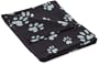 Trixie 37183 Fleecedecke Barney, 150x100 cm, schwarz mit grauen Pfoten