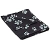 Trixie 37183 Fleecedecke Barney, 150x100 cm, schwarz mit grauen Pfoten