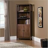 Sauder August Hill Library with Doors Oiled Oak
