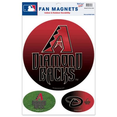 ARIZONA DIAMONDBACKS OFFICIAL LOGO CAR MAGNET SET