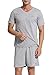 Godsen Men's Casual Wear Cotton Short Pajama Set Tshirt and Pants