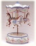Cosmos 58031 Fine Porcelain Merry-Go-Round Carousel Musical Figurine, 10-Inch