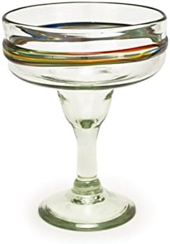 Rainbow Recycled Margarita Glass